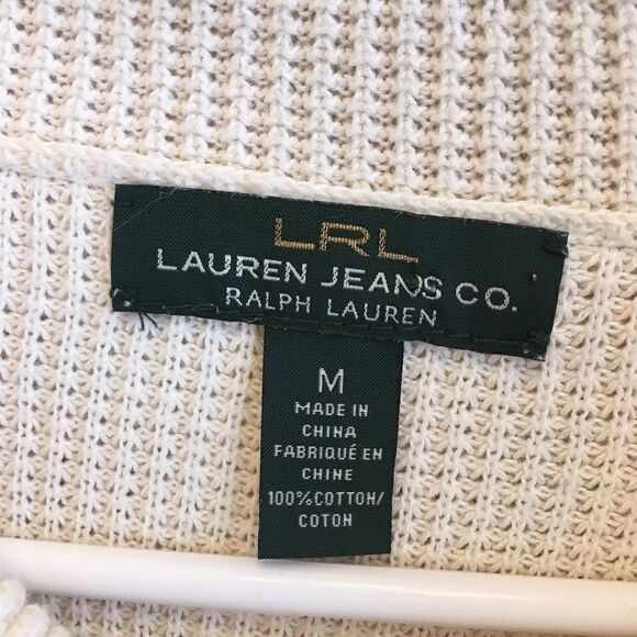 LAUREN JEANS CO WAFFLE KNIT TOP IN CREAM‎ - Picture 5 of 6